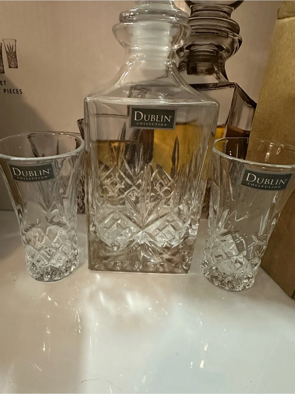 Dublin Collection Shannon Crystal 7-Piece Spirits Set — Clear